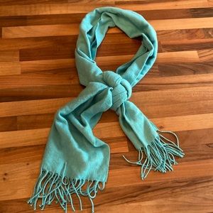 Lands’ End Turquoise Fringe Scarf
